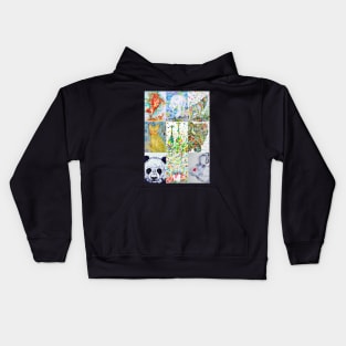 NINE ANIMALS - version 1 Kids Hoodie